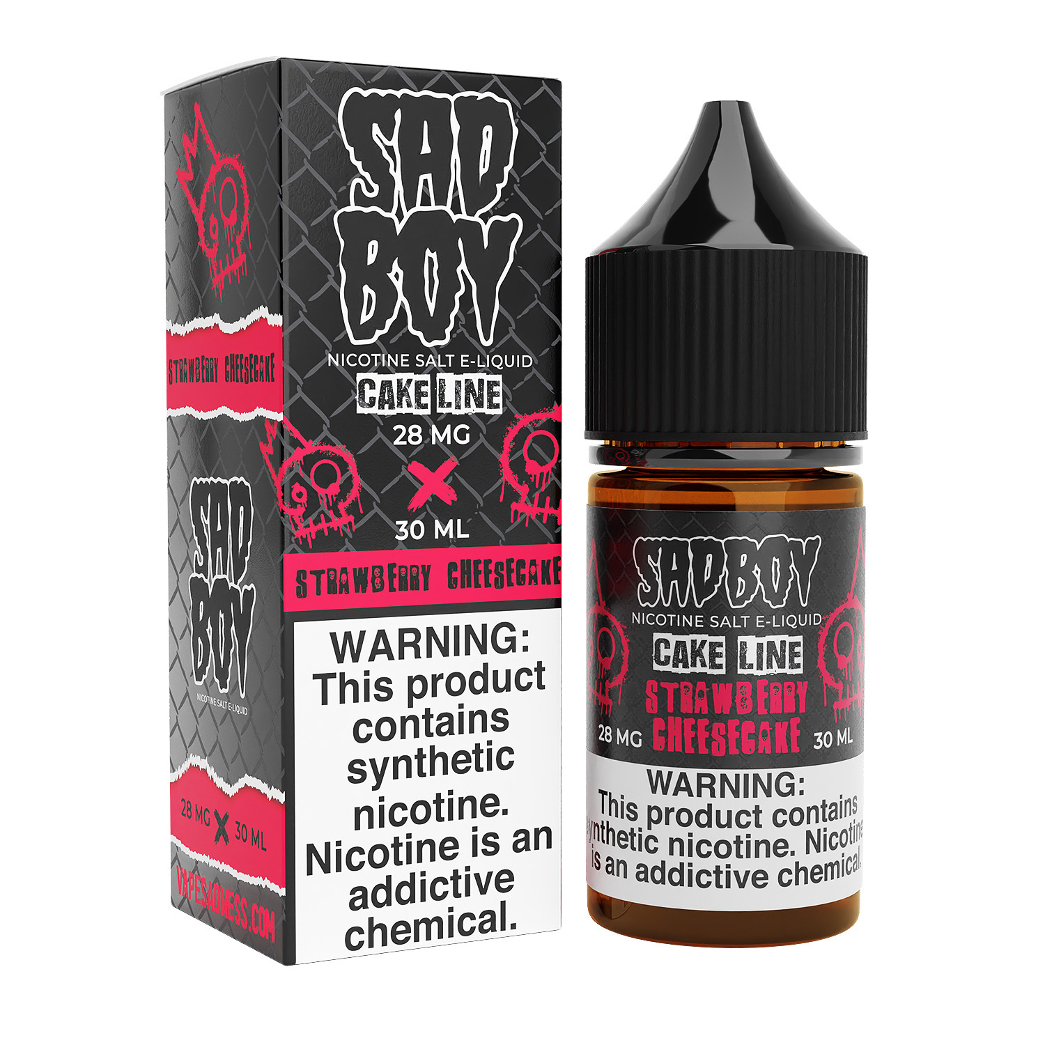 Sadboy Synthetic Salt Strawberry Cheesecake 30mL, sadboy cake line